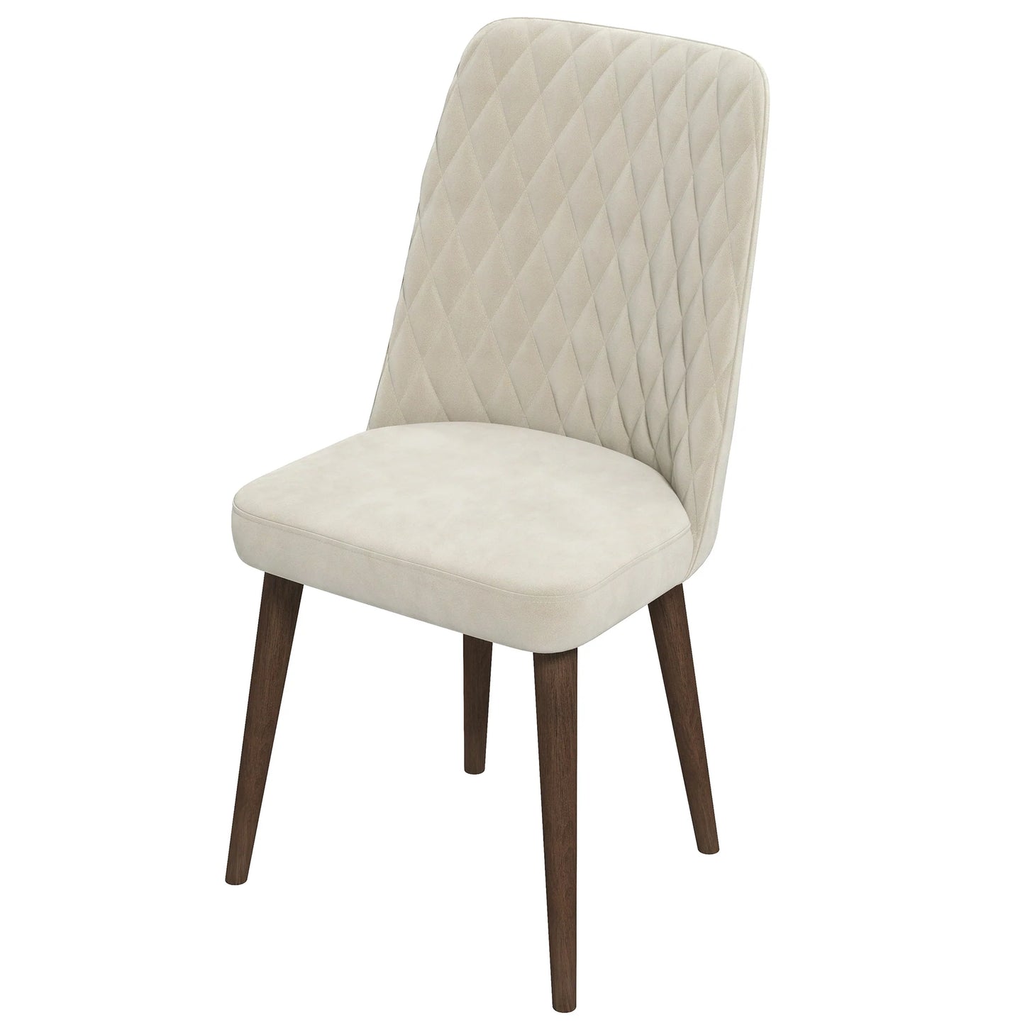 Katie Beige Velvet Dining Chair - Set Of 2