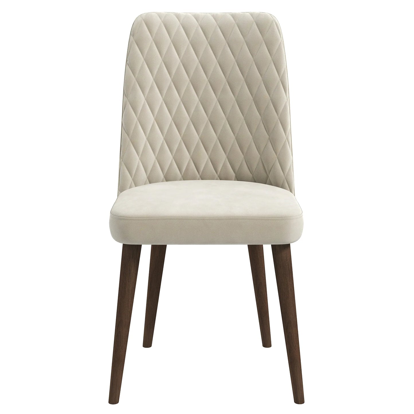 Katie Beige Velvet Dining Chair - Set Of 2