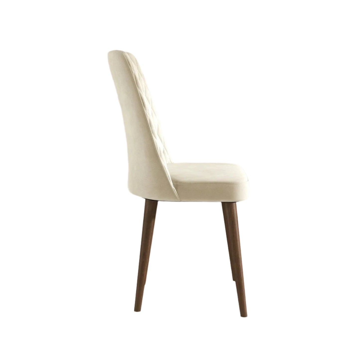 Katie Beige Velvet Dining Chair - Set Of 2