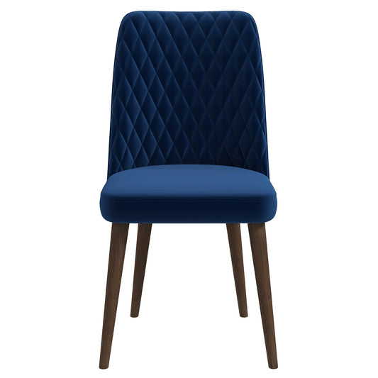 Katie Navy Blue Velvet Dining Chair - Set Of 2