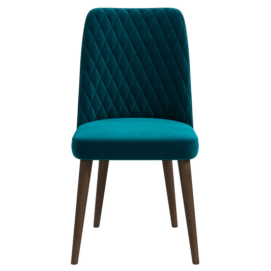 Katie Teal Velvet Dining Chair - Set Of 2