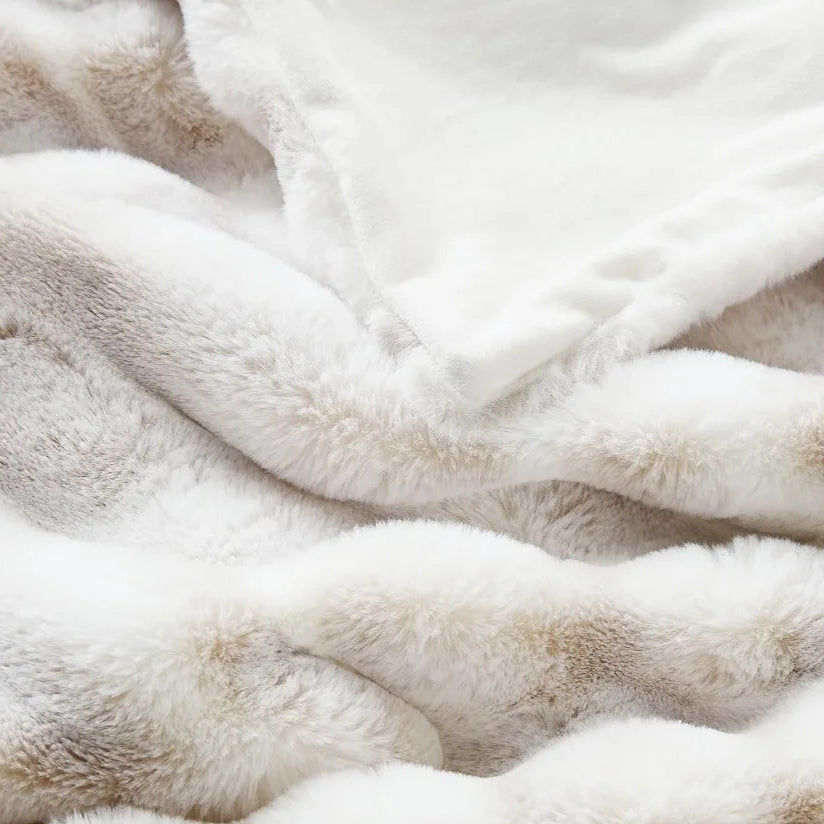 Luxury Faux Rabbit Fur Throw Blanket