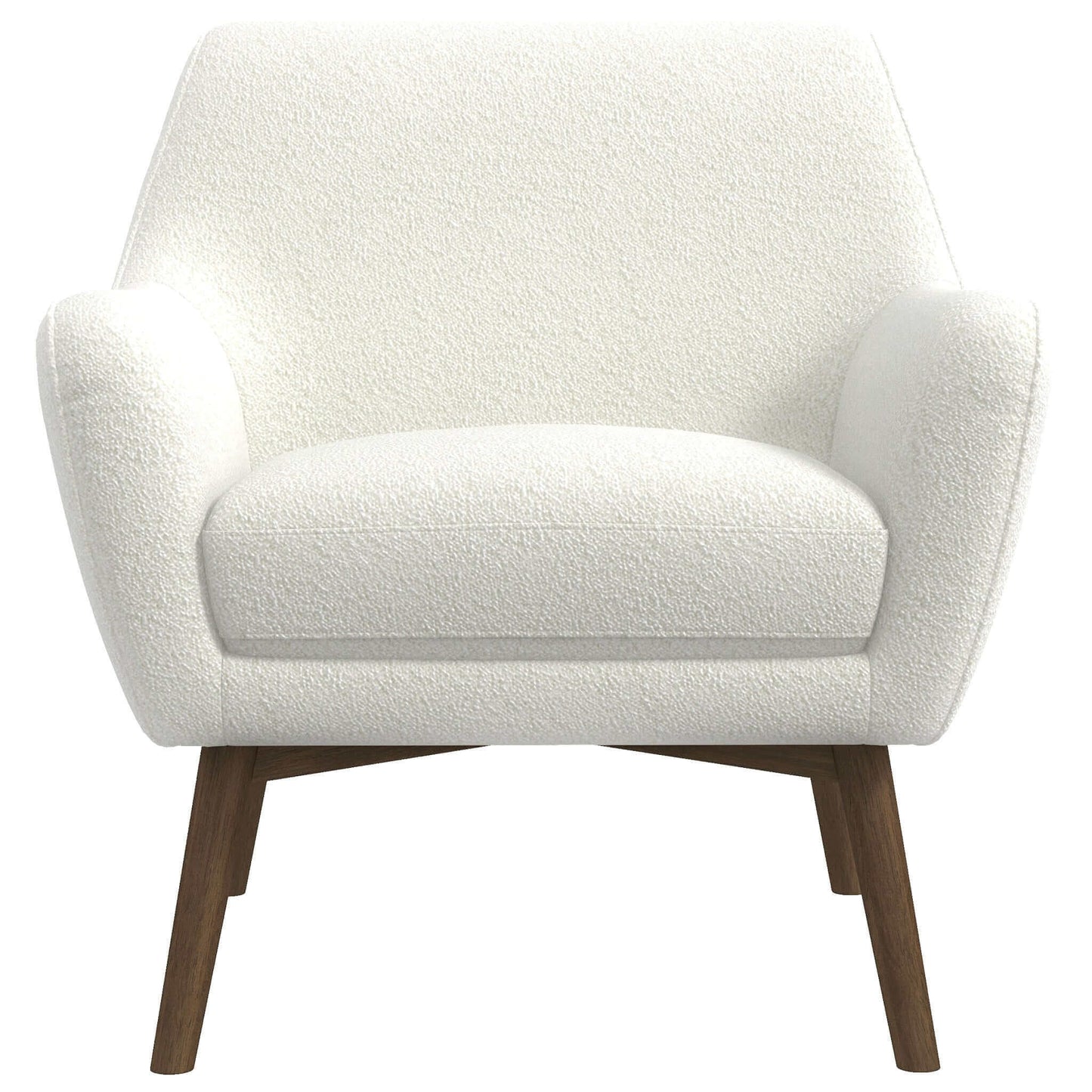 Panom Modern White Boucle Lounge Chair