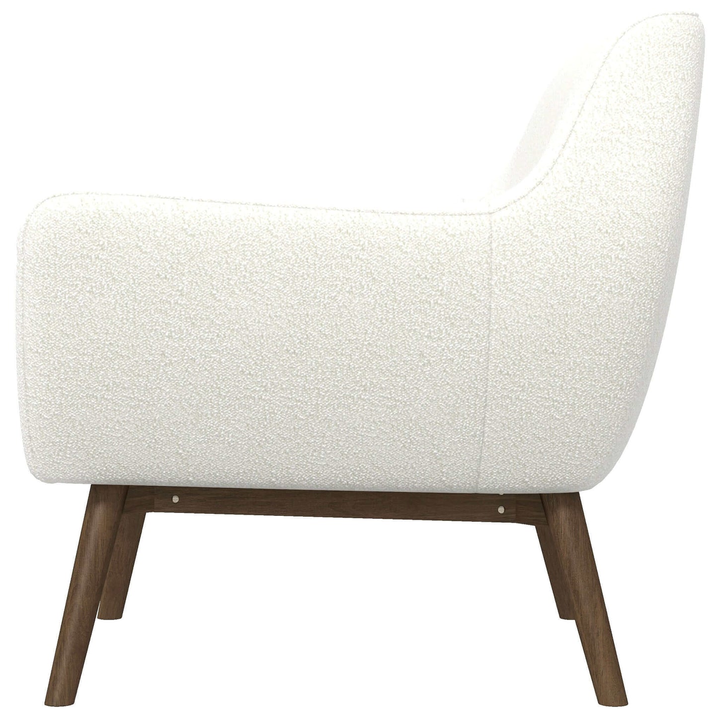 Panom Modern White Boucle Lounge Chair