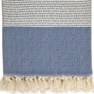 Diamond Stripe 100% Turkish Cotton Throw