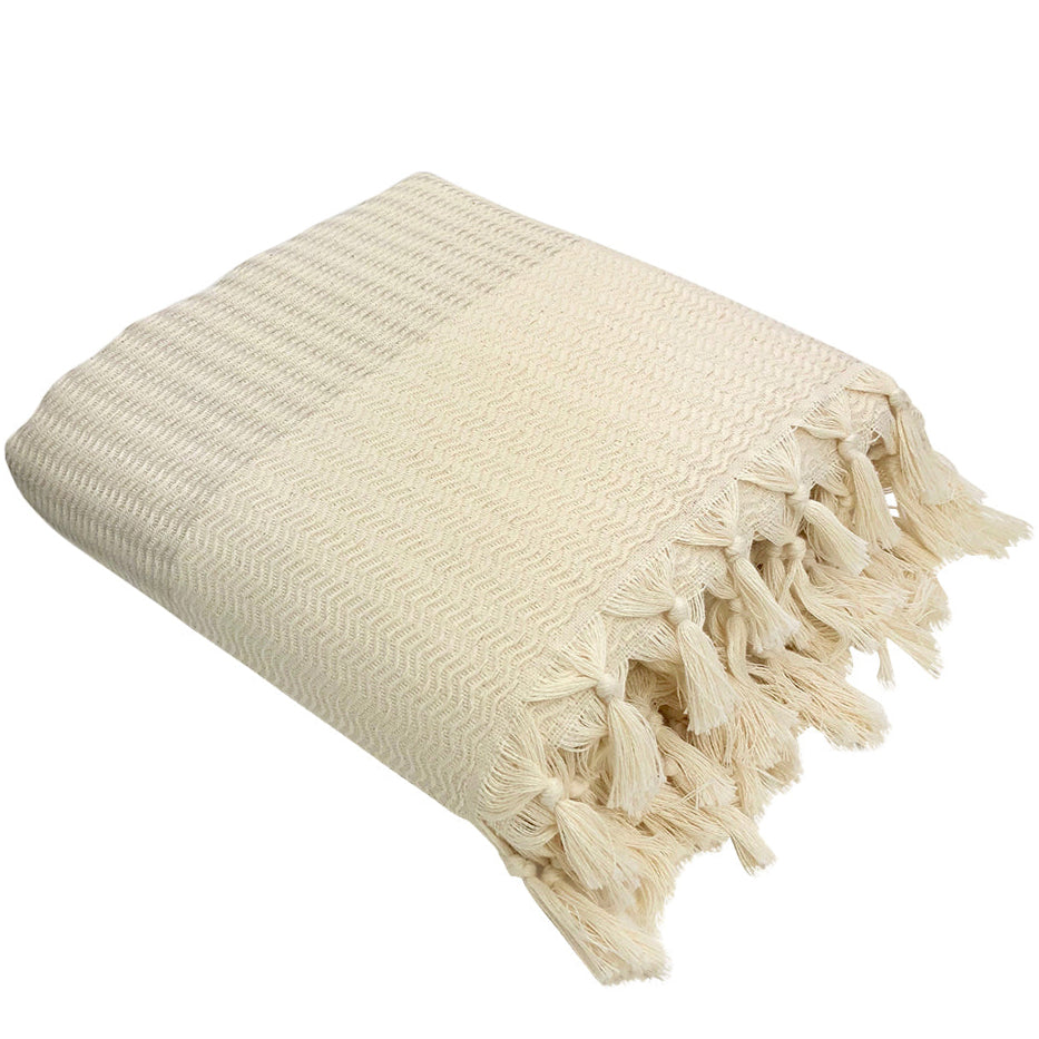 Plush Wavy 100% Turkish Cotton Throw