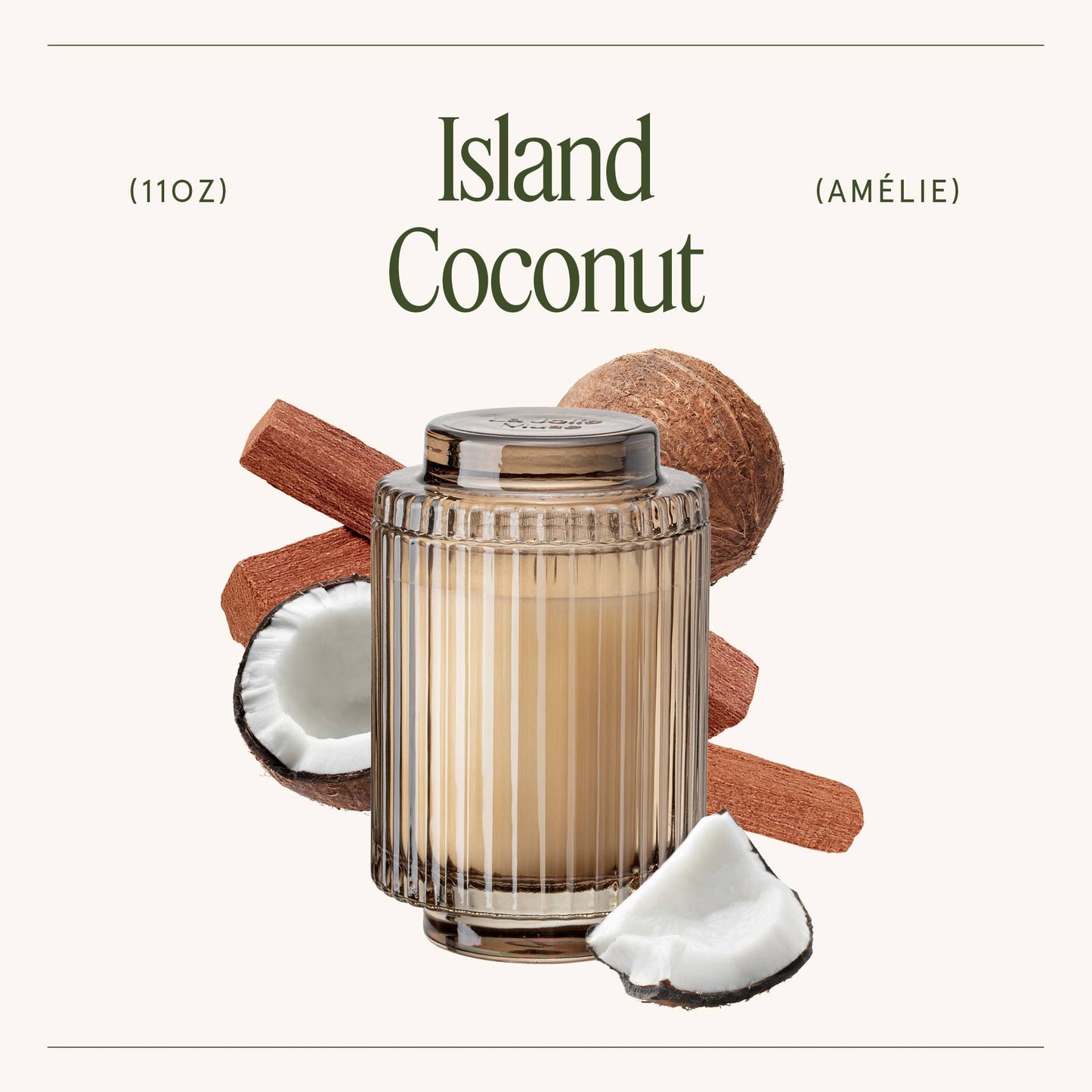 La Jolie Muse Amélie Collection - Island Coconut 11oz Candle