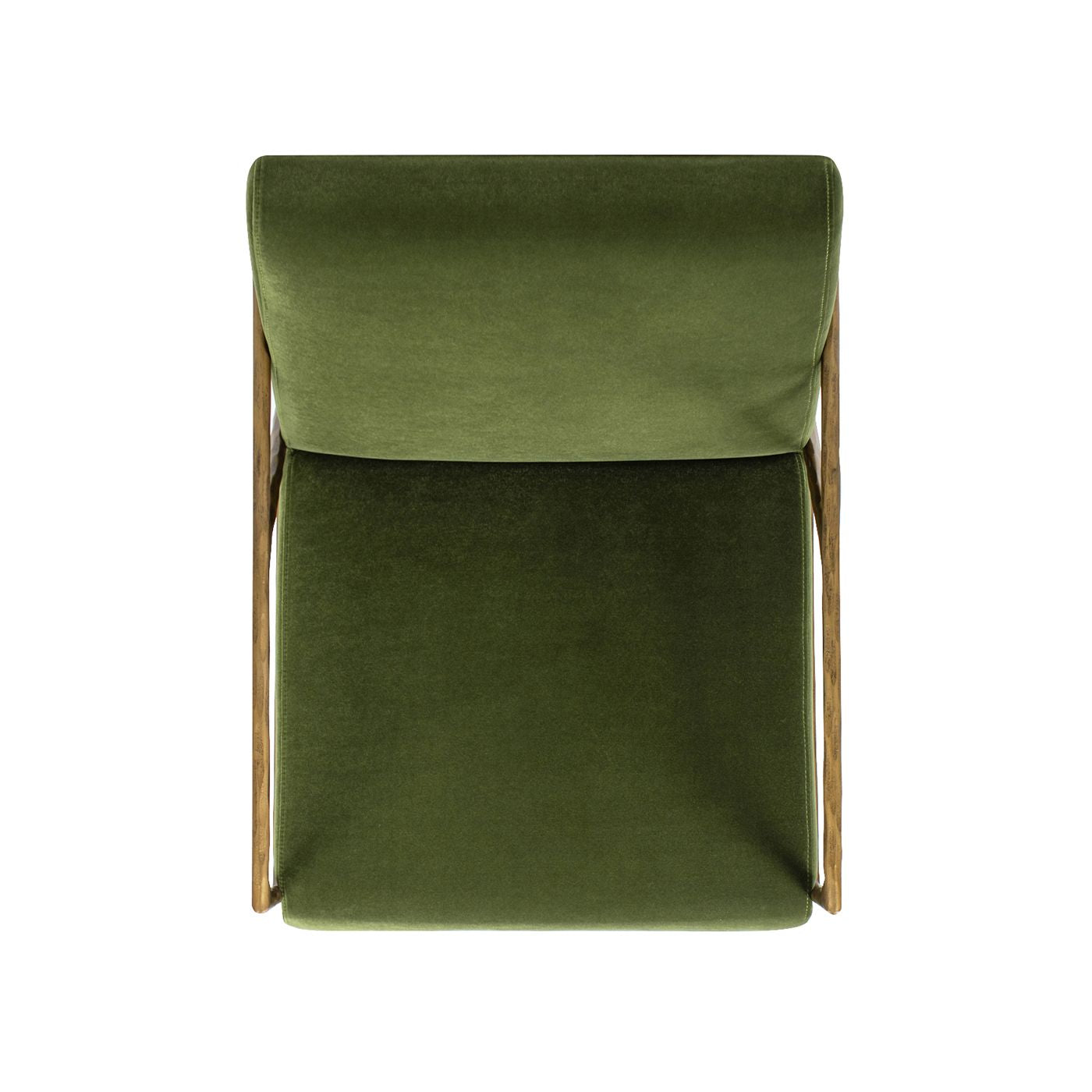 Aerin 24.5" Hammered Brass Performance Velvet Accent Arm Chair - Olive Green