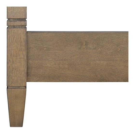 Canopy Queen Size Bed - Solid Wood with Decorative Brass Finish Accents