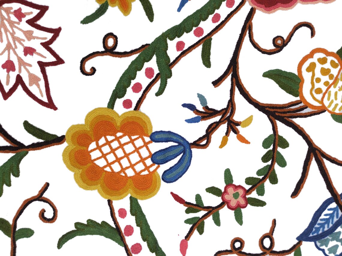Jolene Crewel Embroidered Duvet Set - Linen Cotton Blend