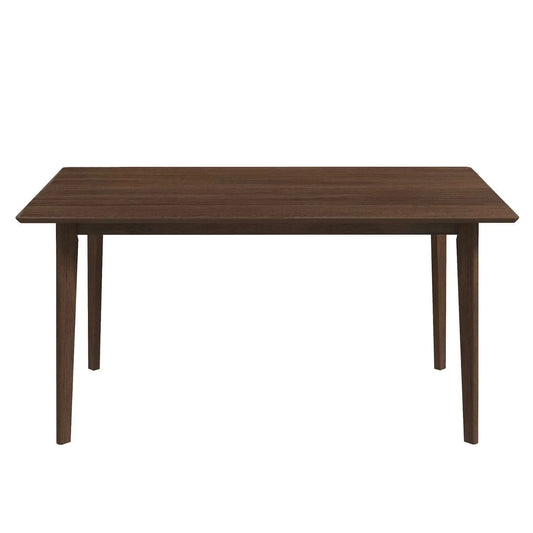 Mid-Century Modern Solid Wood Dining Table 62"