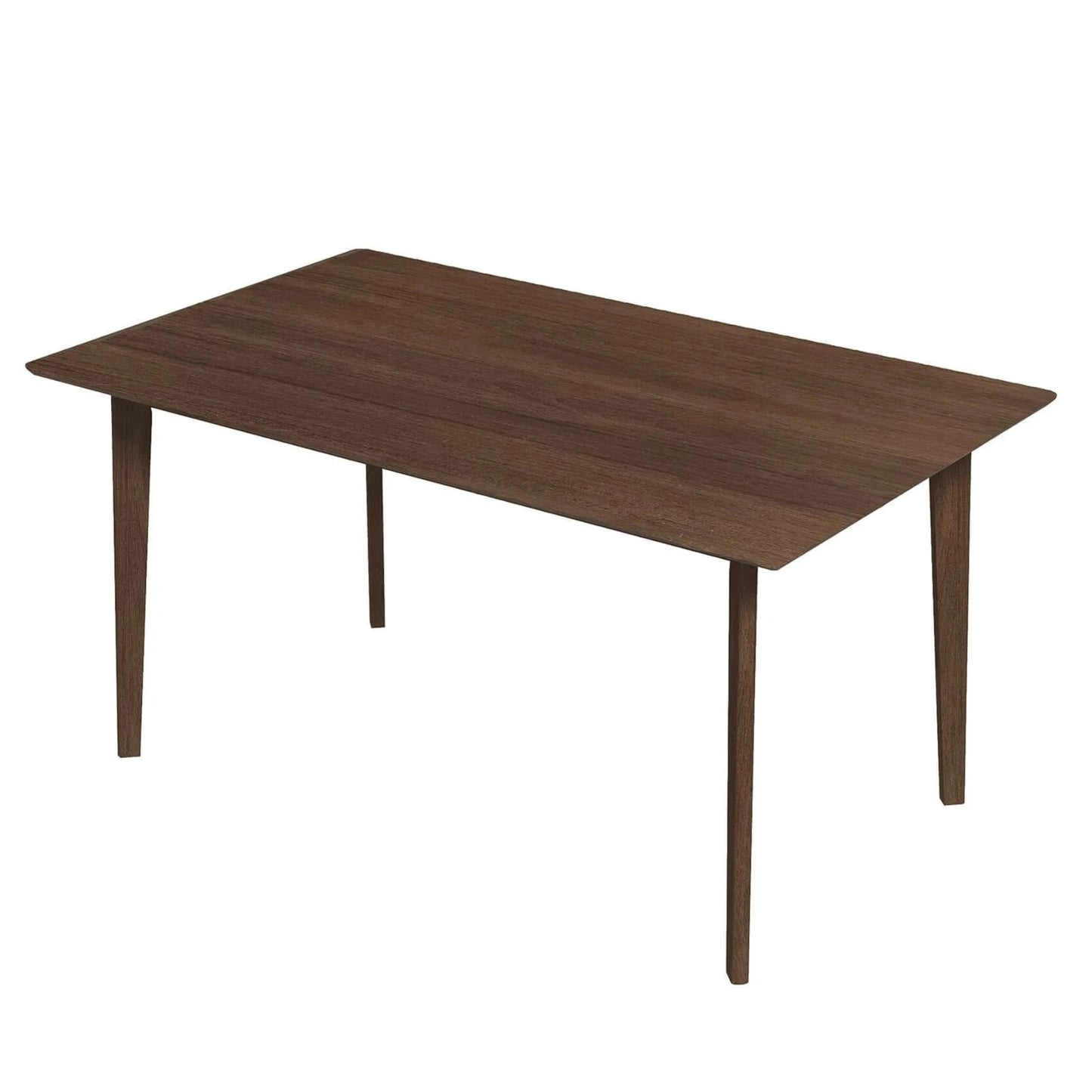 Mid-Century Modern Solid Wood Dining Table 62"