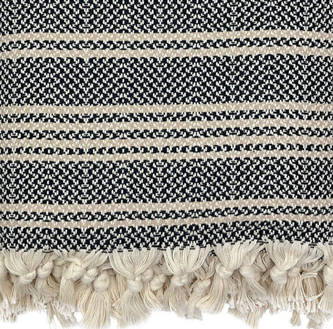 Woven Stripe 100% Turkish Cotton Throw