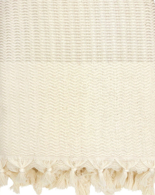 Plush Wavy 100% Turkish Cotton Throw